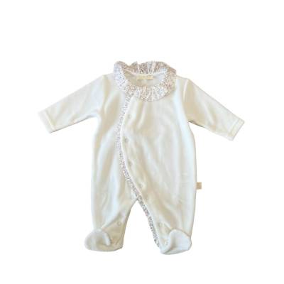 Grenouillère bébé avec bavoir Baby gi 1 mois en chenille - 