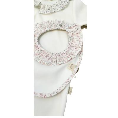 Grenouillère bébé avec bavoir Baby gi 1 mois en chenille - 