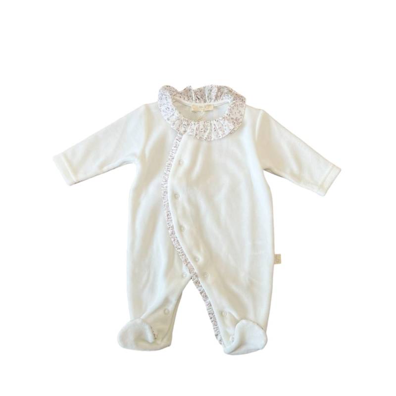 Grenouillère bébé avec bavoir Baby gi 1 mois en chenille - 