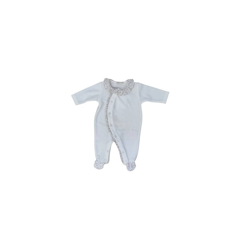 Fato de dormir para bebé recém-nascido com babete Bebé gi 1 mês em chenille - 