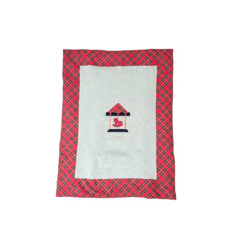 Vestido de bebé recién nacido con tartán rojo adecuado para su primera Navidad clínica 1 mes - 