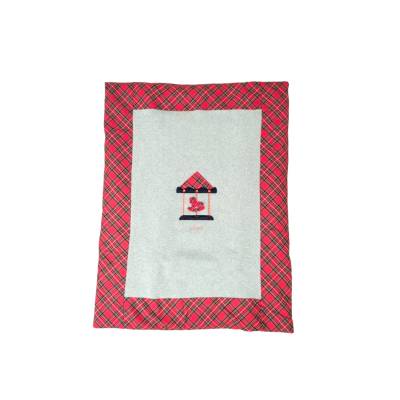 Newborn baby dress with red tartan suitable for his first clinical Christmas 1 month - 