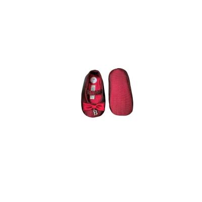 Elegante recién nacido zapatos de bebé Barcellino tamaño 16 rojo con lazo - 