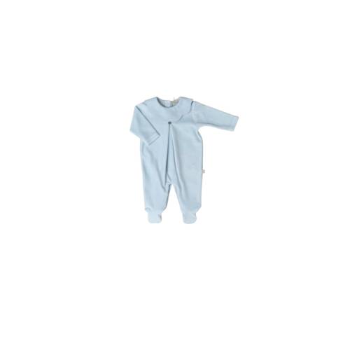 Neugeborenes Baby Schlafanzug in hellblau Chenille Baby gi Größe 1 Monat - 