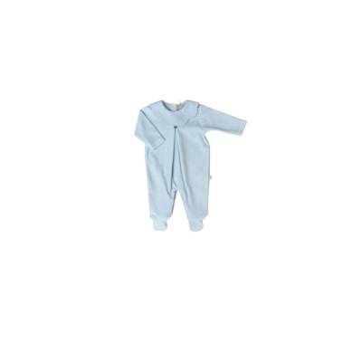 Fato de dormir para bebé recém-nascido em chenille azul claro Baby gi tamanho 1 mês - 