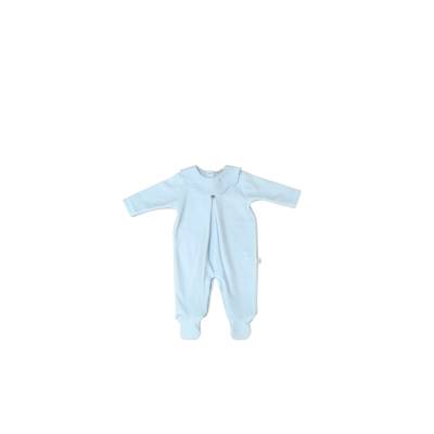 Tutina neonato nascita in ciniglia celeste Baby gi misura 1 mese - 