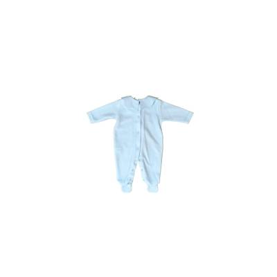 Grenouillère bébé en chenille bleu clair Baby gi taille 1 mois - 