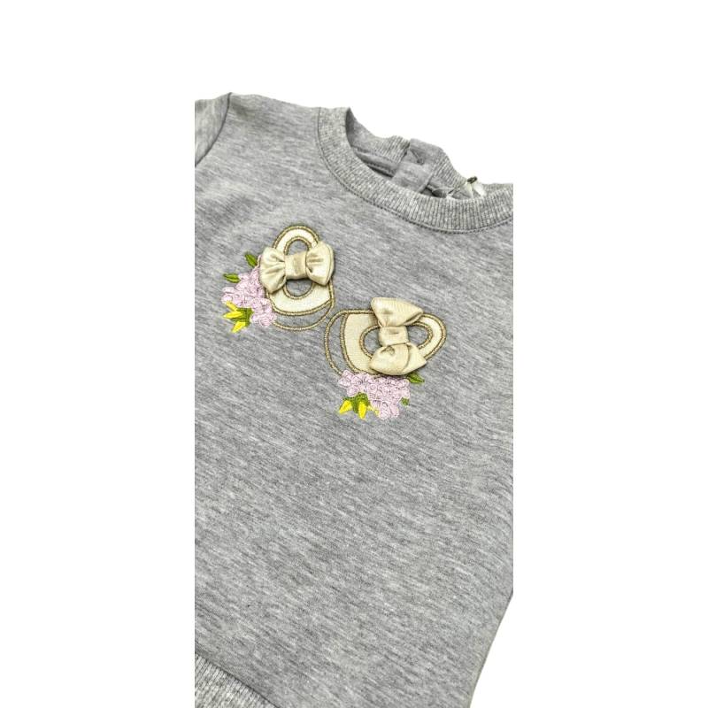 Fato de menina com camisola e saia de tule brilhante roupa 12/18/24 meses - 