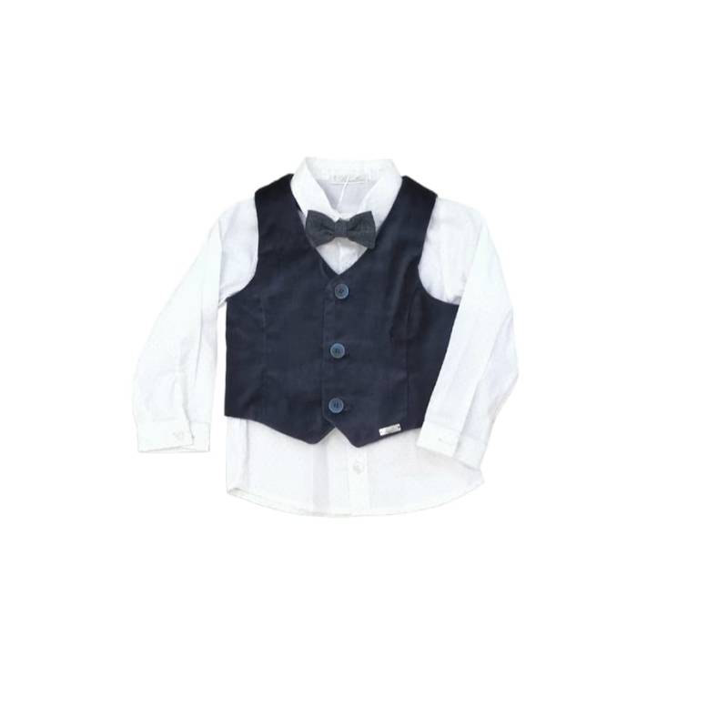 Ensemble élégant pour bébé Barcellino avec gilet en velours 12 mois - 