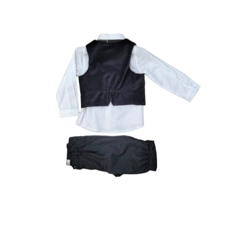 Completo elegante bambino Barcellino con gilet in velluto 12 mesi - 