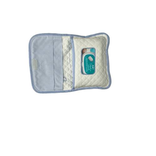 Hellblauer und weißer Handtuch- und Windelhalter -  2