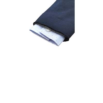 Completo elegante bambino Barcellino 12 e 18 mesi invernale blu grigio e celeste - 