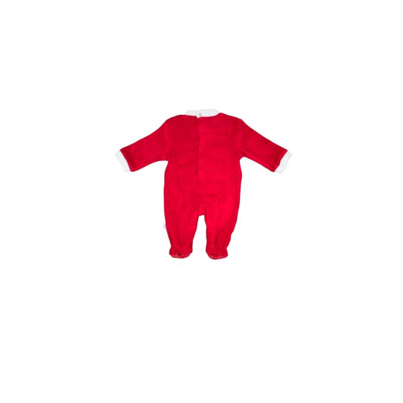 Red and white chenille baby sleepsuit 'My first Christmas - 