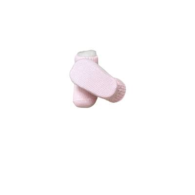 Chinelos macios para bebé em algodão rosa bebé quente - 