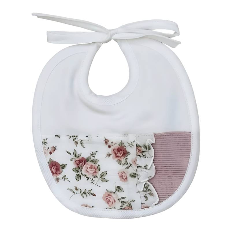 Teto&Ttta Neugeborenen-Outfit in Creme und rosa Chenille mit Klinik Größe 1 Monat - 