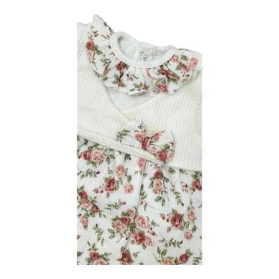 Ensemble pour nouveau-né Teto&Ttta en chenille crème et rose avec clinique taille 1 mois - 