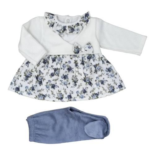 Teto&Tatta couvre-bandeau nouveau-né taille 1 mois 8n chenille crème et bleu clair -  2