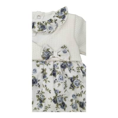 Teto&Tatta neugeborenes Baby Band Abdeckung Größe 1 Monat 8n Chenille Creme und hellblau - 