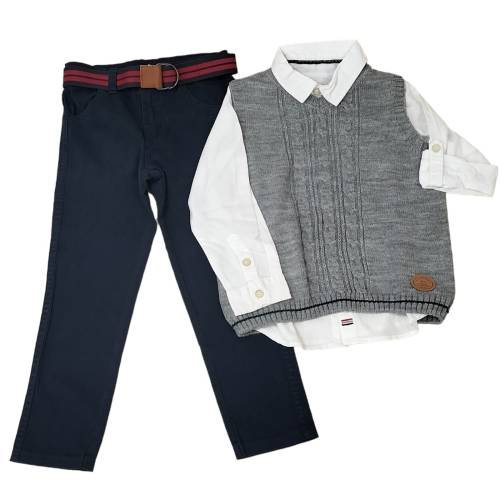 Ropa completa niños pantalón camisa camiseta sin mangas 4/6/8 años - 