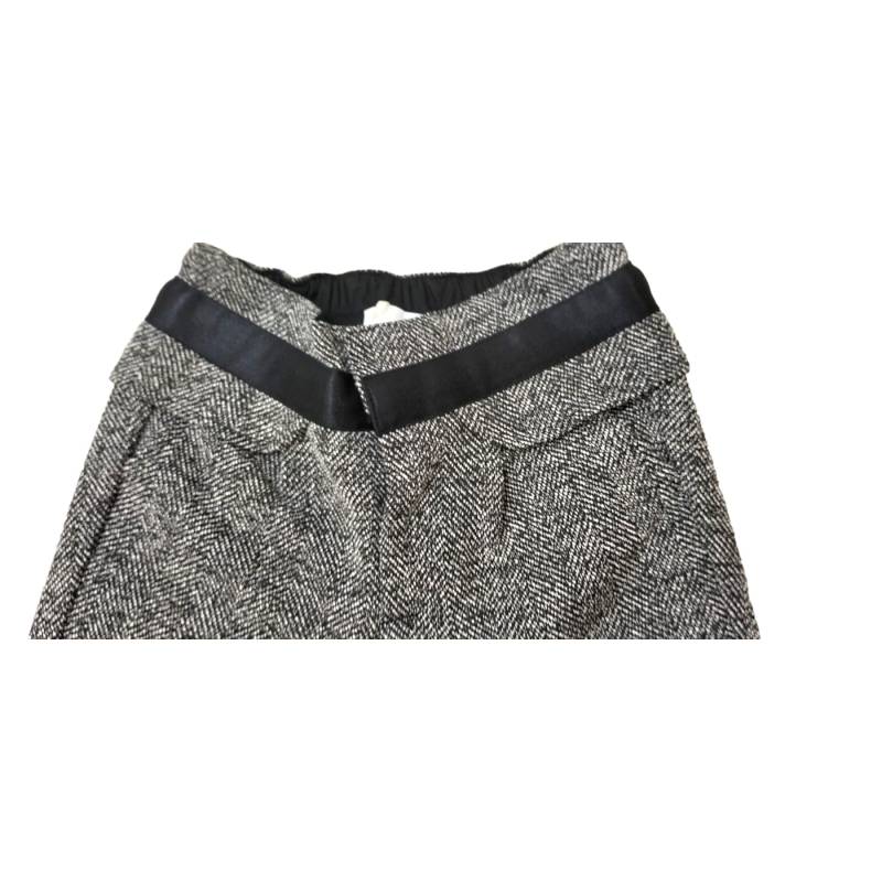 Conjunto de roupa de menina FunFun casaco e calças pretos e brancos - 