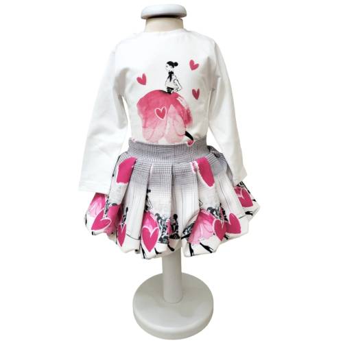 Ensemble jupe et jersey pour bébé fille 9 mois FunFun - 