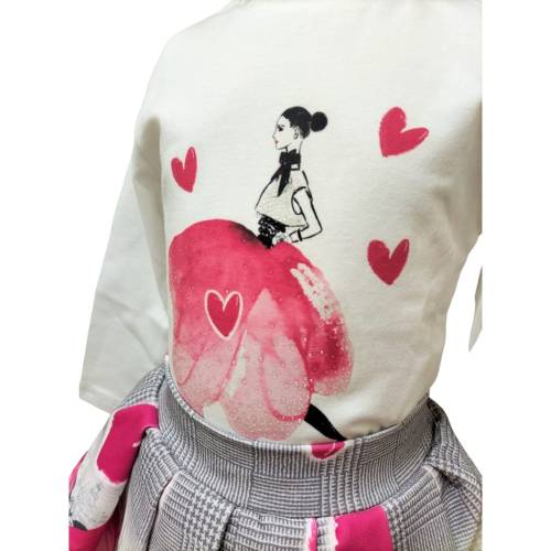 Conjunto de saia e camisola para bebé menina 9 meses FunFun -  2