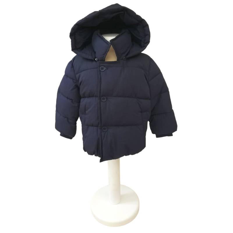 Fun&Fun chaqueta de plumón de invierno azul bebé con capucha 9/12 18/24 meses - 