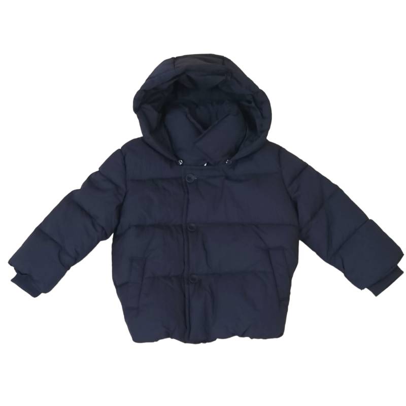 Fun&Fun Baby blaue Winter Daunenjacke mit Kapuze 9/12 18/24 Monate - 