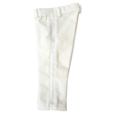 Completo abito battesimo elegante bambino in velluto color panna chiaro - 