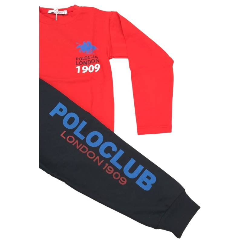 Blauer und roter Baumwoll-Trainingsanzug für Jungen 3/4/5/7 Jahre Poloclub London - 