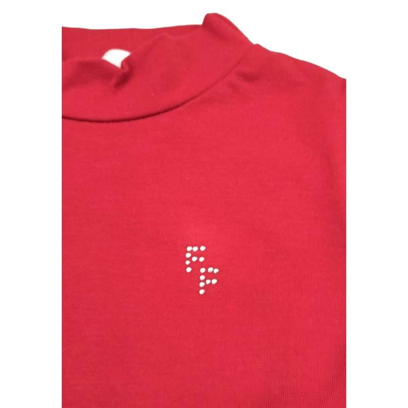 Camisola vermelha de manga comprida em algodão para menina 12 e 18 meses FunFun - 