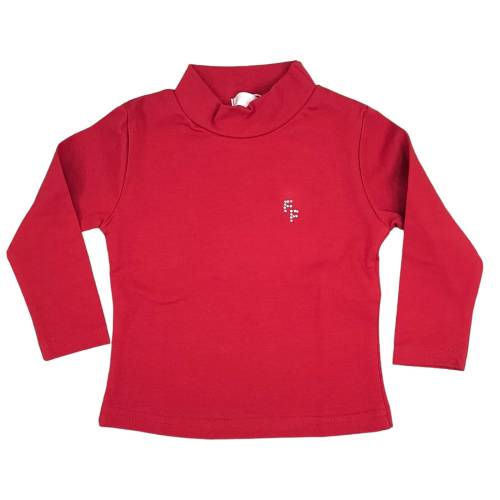 Lupetto rosso bambina in cotone a manica lunga 12 e 18 mesi FunFun -  2