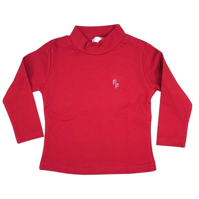 Pull en coton rouge à manches longues pour fille 12 et 18 mois FunFun - 