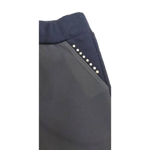 Leggings azuis de algodão e pele sintética para menina nos tamanhos 1 e 3 anos -  2