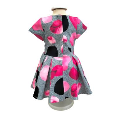 Robe automne-hiver à motifs colorés pour fille de 3 ans FunFun - 