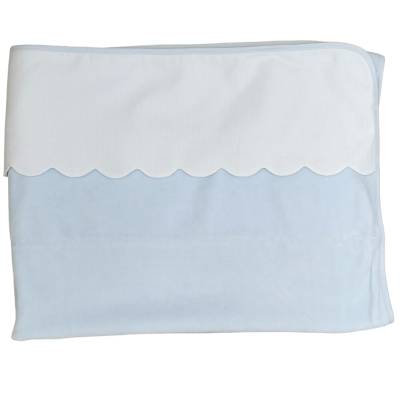 Manta para bebé Babygi em chenille azul claro com 77*92 cm - 
