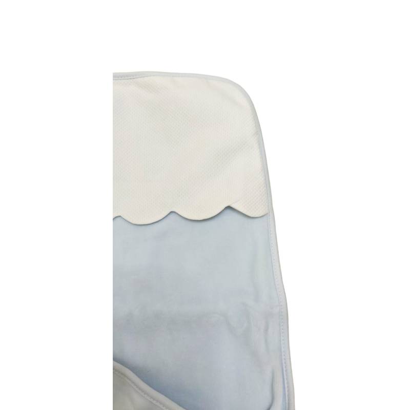 Manta para bebé Babygi em chenille azul claro com 77*92 cm - 