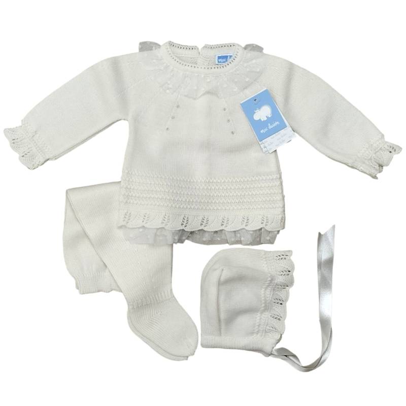 Newborn baby wool-blend clinical cover in cream colour 1 month - 