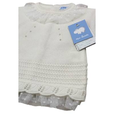 Newborn baby wool-blend clinical cover in cream colour 1 month - 