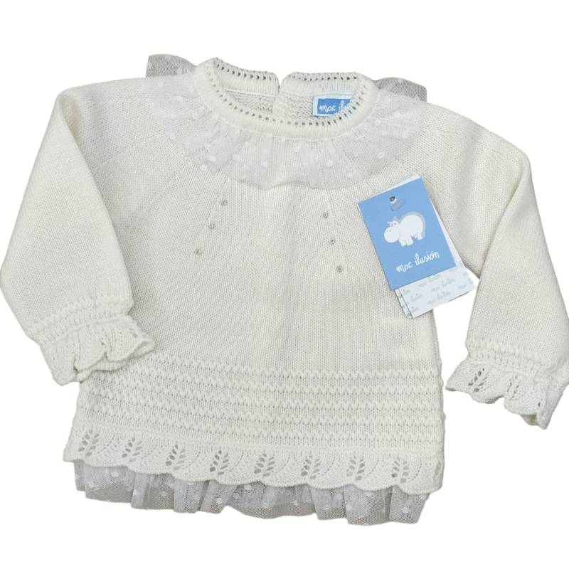 Newborn baby wool-blend clinical cover in cream colour 1 month - 