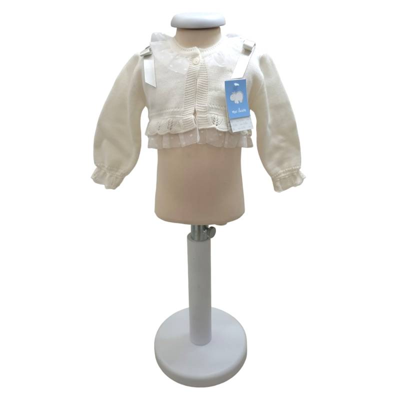 Giacca cardigan coprispalle scaldacuore in misto lana elegante neonata 3 e 6 mesi - 
