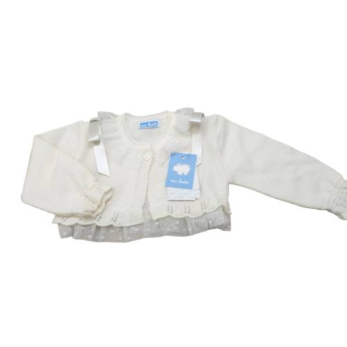 Elegant wool-blend cardigan jacket newborn 3 and 6 months -  2