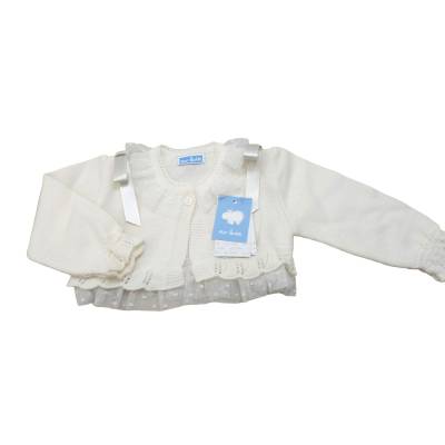 Elegant wool-blend cardigan jacket newborn 3 and 6 months - 