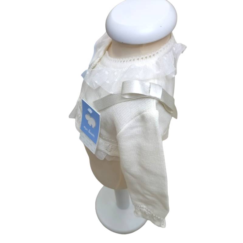 Elegant wool-blend cardigan jacket newborn 3 and 6 months - 