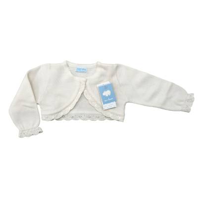 Casaco de lã creme com coração tamanho 3/12/18 meses - 