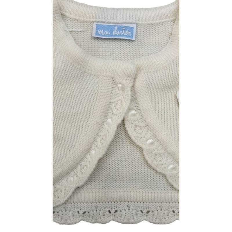 Cream wool-blend heart-warming cardigan jacket size 3/12/18 months - 