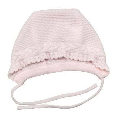 Gorro de recién nacido en mezcla de lana rosa talla 0/3 meses - 
