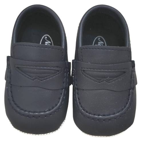 Scarpine morbide da culla per neonato modello mocassino misura 16 - 