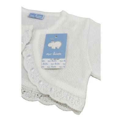 Coprispalle scaldacuore in misto lana bianco bambina 18 mesi - 