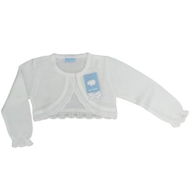Coprispalle scaldacuore in misto lana bianco bambina 18 mesi - 
